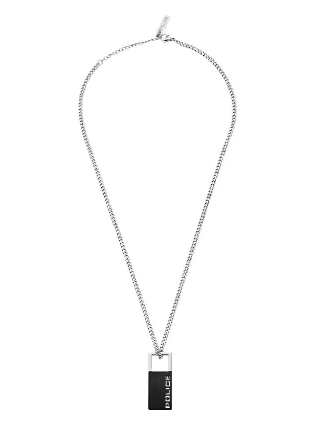 بوليس Hooked Stainless Steel Gents Necklace And Black Cut Out PatternPEAGN0032901