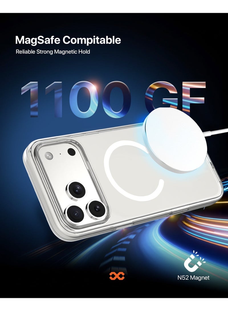 INFINYTY iPhone 17 Pro Premium Clear Case with Camera Control Button – Crylex Transparent MagSafe Compatible, Crystal Clear with Effective Anti-Yellowing Technology, Military Grade Drop Protection, Scratch-Resistant, Slim Fit, Raised Edges - Image 3