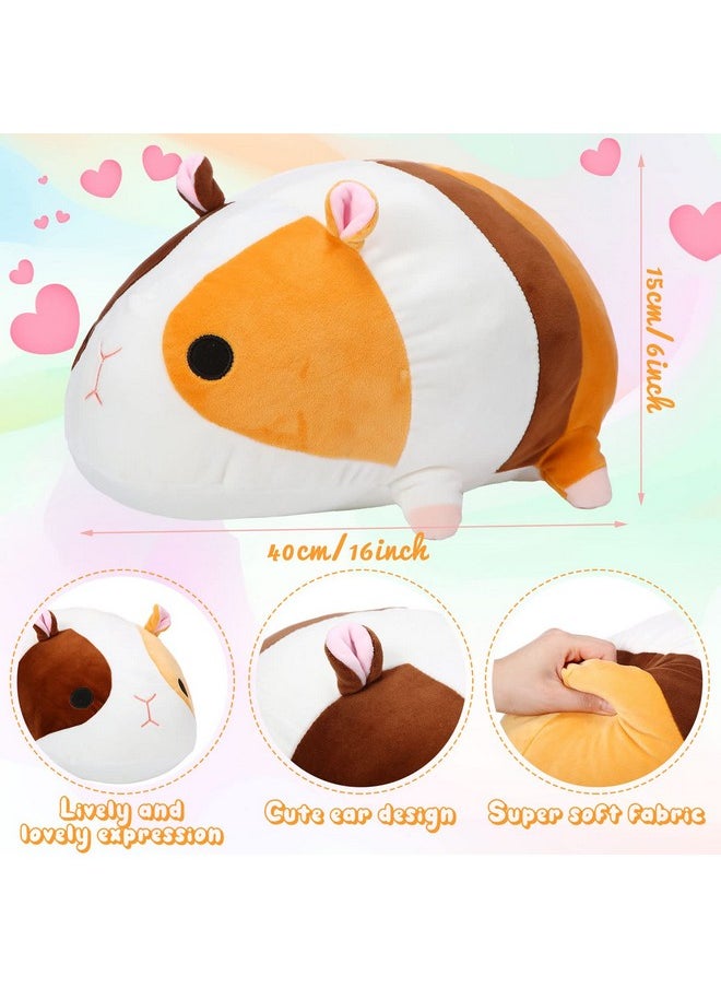 Sosation Guinea Pig Stuffed Animal, 16 Inch Plush Doll, Toy Figure, Soft Throw Pillow, Birthday Gift For Relatives Friend Boys Girls  - Image 2