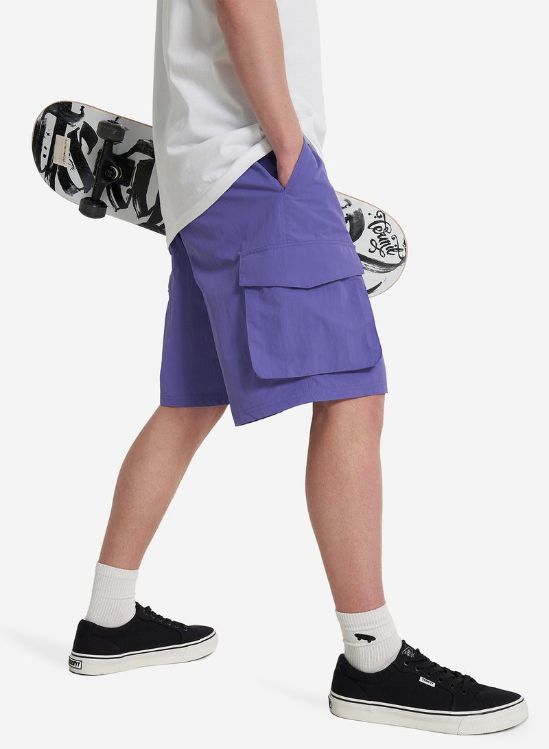 Termit شورتات رجالية ألترا مارين، تيرميت، مقاس واسع، حزام مرن مع مشبك، 5 جيوب، مريحة وعملية للاستخدام اليومي - Image 1