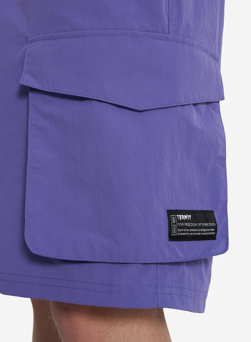 Termit شورتات رجالية ألترا مارين، تيرميت، مقاس واسع، حزام مرن مع مشبك، 5 جيوب، مريحة وعملية للاستخدام اليومي - Image 2