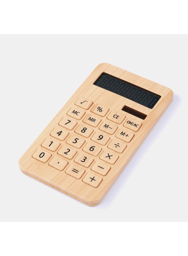 Battery Ten-digit Bamboo Pattern Office Computer Student Learning Desktop Portable Function Calculator