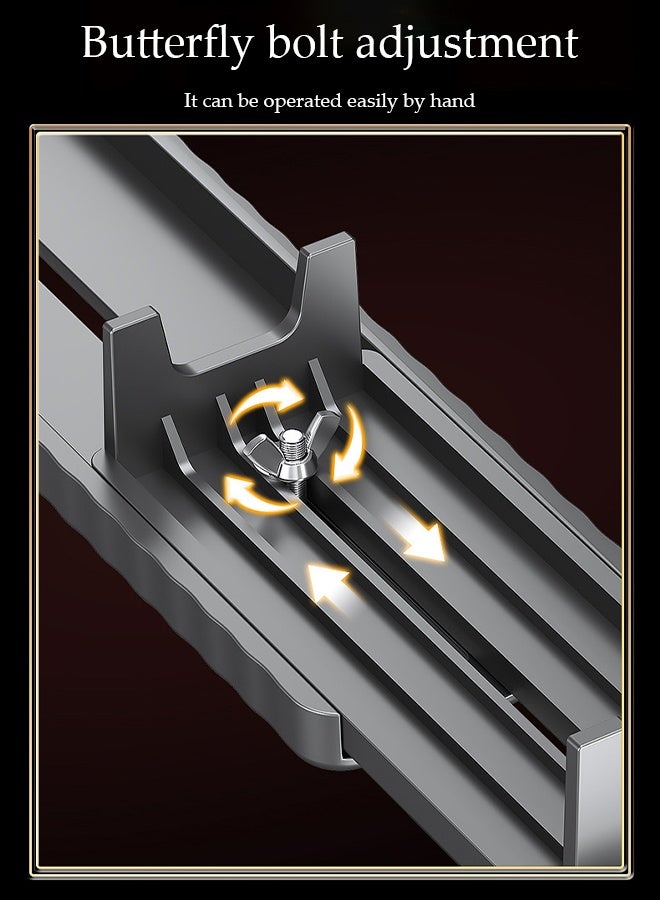 DUNISO Carbon Steel Sharpening Stand and Sharpening Stone Set, Adjustable for Expansion and Contraction,Anti Slip, Rust Proof, Thickened and Fixed，Suitable for Most Household Sinks Kitchens，Black - Image 4