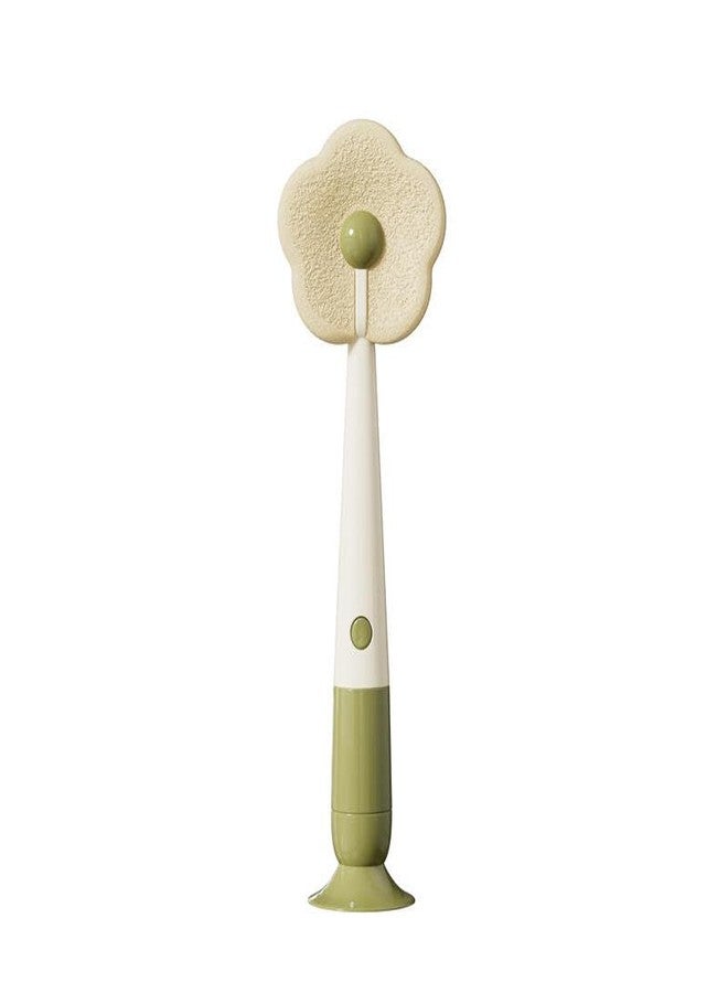 QUIRA Cup Lid Cleaning Brush, Tumbler Cleaner Brush, Bottle Cap Cleaner, Efficient Cleaning and Suction Base, Flower-Shaped Design with Gentle Scrub Texture (Assorted) - Image 1