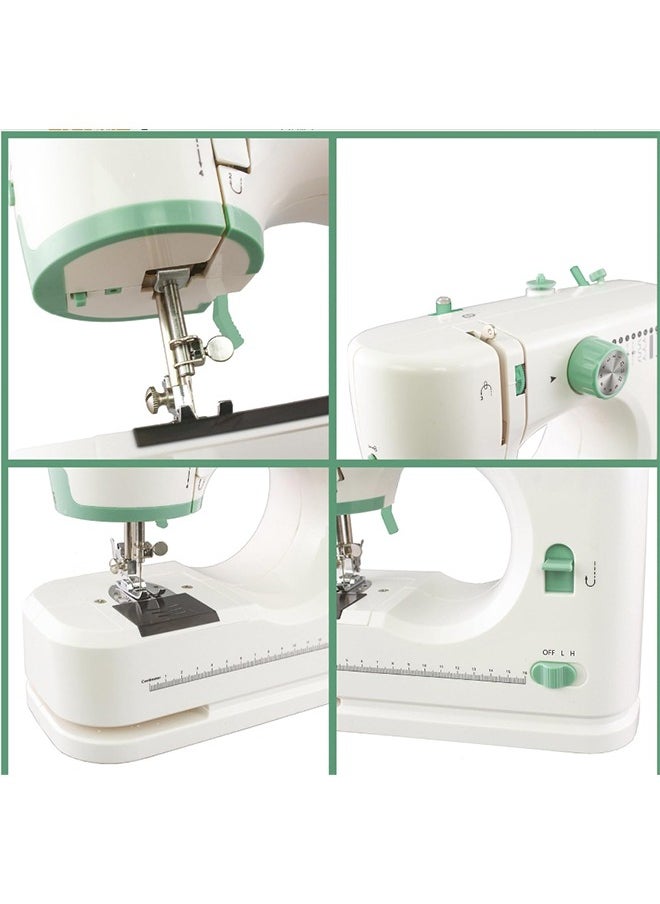 Joshberg Sewing Machine for Beginners,Portable Sewing Machine with 12 Built-in Stitches,2 Speed(High-Low Speeds)-White Green  - Image 4
