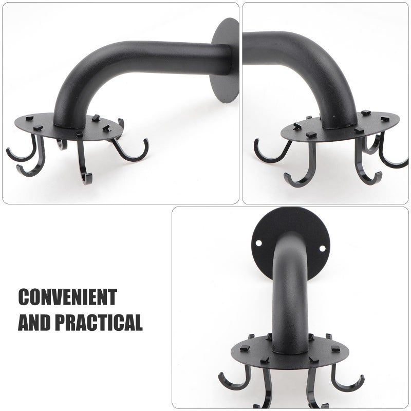 Stainless Steel Rotating Hooks 6pcs No Punching Wall Mounted Kitchen Bathroom Hangers - Image 4