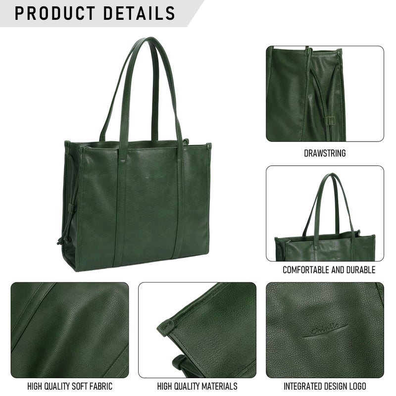 Chinllo Large PU Leather Tote Bags for Women Shopper Weekend Handbags Travel Purse - Image 4