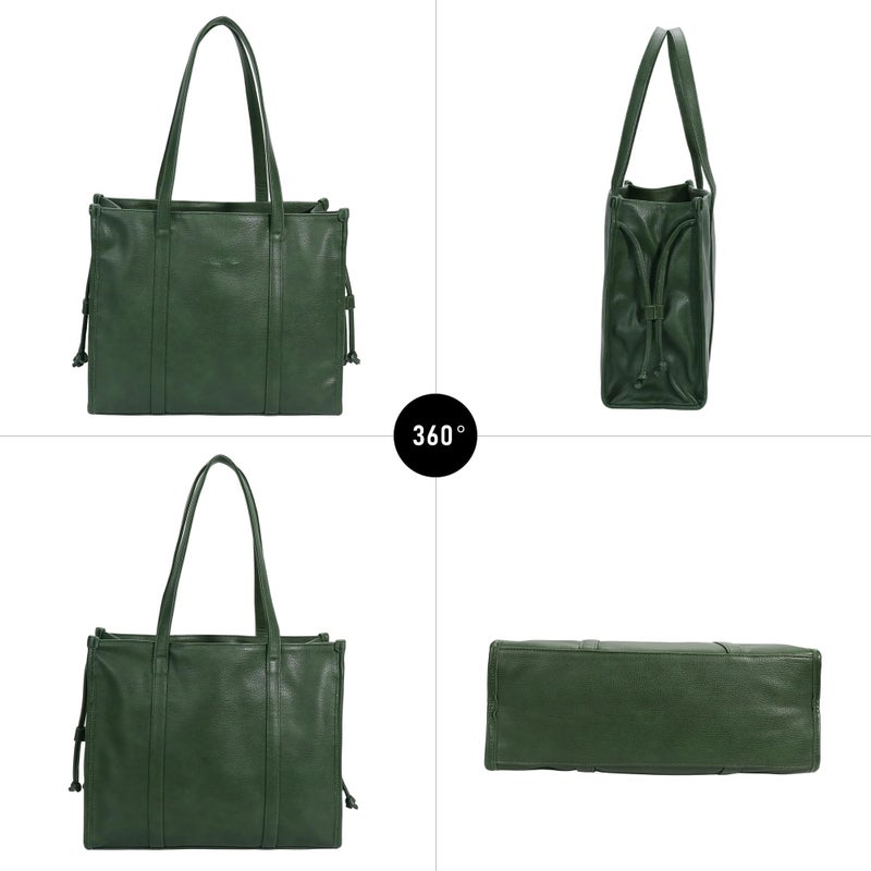 Chinllo Large PU Leather Tote Bags for Women Shopper Weekend Handbags Travel Purse - Image 5