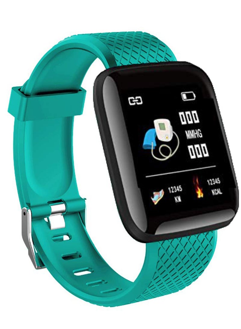 SANMUGEED 116 Plus Smart Bracelet Watch 1.3 Inch,Heart Rate Blood Pressure Monitoring Track Movement IP67 Waterproof,Color Screen Smart Bracelet USB Direct Charge for Android & iOS - Image 1