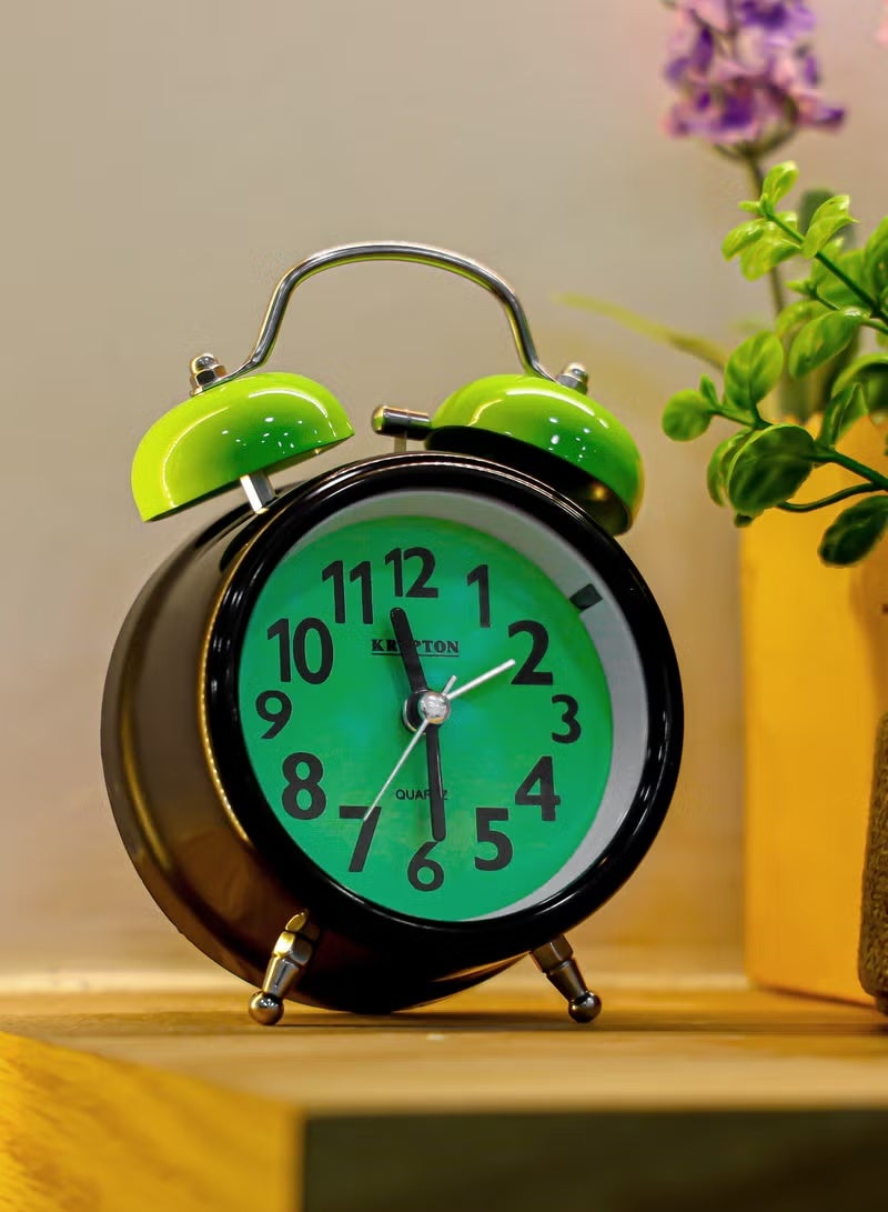 Krypton Alarm Clock- KNWC6586/ Double Bell with Light, Heavy Sleep Wake Up, Super Loud/ Plastic Case, Ideal for Home, Living, Kids Room, etc. | 2 Years Warranty - Image 4