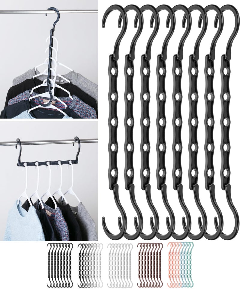 Mr Pen Space Saving Hangers Black 8 Pack Clothes Organizers Shirt Hangers Magic Closet Space Savers