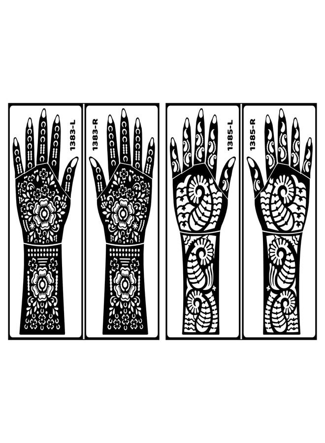 ORDERSHOCK Bridal Floral Mehndi Stencil Sticker For Hand & Arm Template For Festivals, Weddings, Engagement, Karwa Chauth, Teej & Parties - Image 2