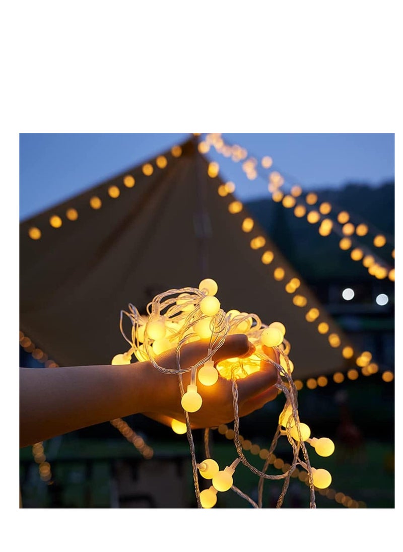 Generic LED Globe String Lights 80 LEDs 10m Long Warm Yellow Indoor Outdoor Christmas Wedding Decoration Lighting  - Image 1