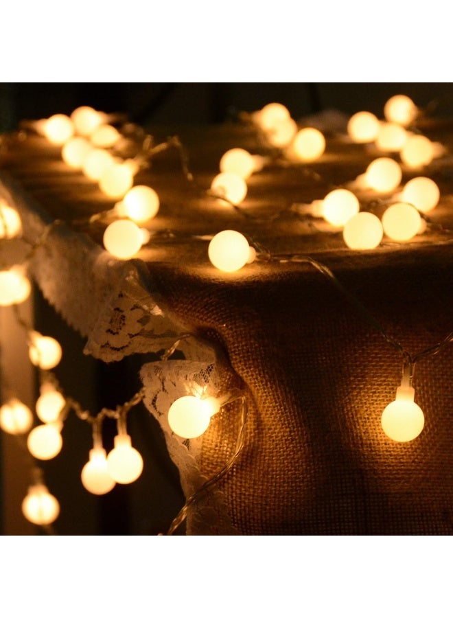 LED Globe String Lights 80 LEDs 10m Long Warm Yellow Indoor Outdoor Christmas Wedding Decoration Lighting - Image 5