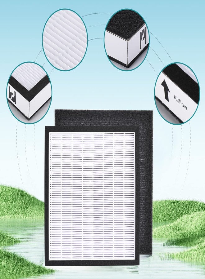 KTWT HEPA Filter Kit - 1 HEPA Filters & 2 Carbon Pre-Filters Replacement for Oreck WK01234QPC Air Purifier Filter, oreck air 94 filter, Airvantage WK10002QPC WK10052QPC - Image 4