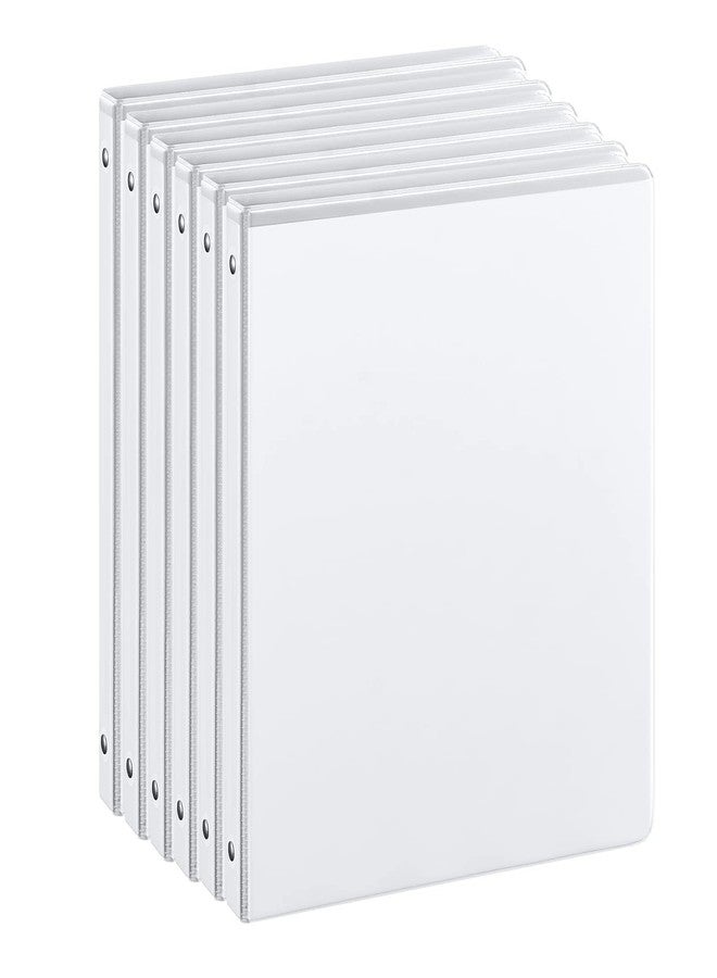 SUIN 1/2-Inch 3 Ring Binders with 2 Interior Pockets, Basic 0.5'' Binders Holds 100 Sheets Letter Size, Office School Home, 6 Pack - Image 1