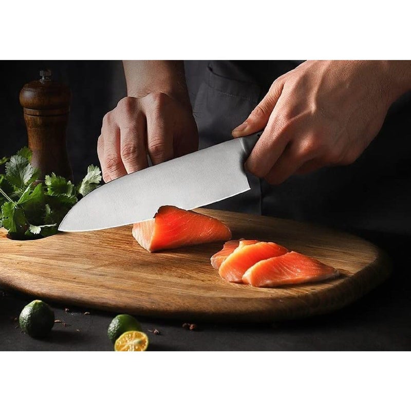 Krivety Stainless Steel Kitchen Knife for ChoppingHigh Ultra Sharp Santoku Knife Non Slip Handle for Home Restaurant Use Vegetables MeatKnife with Sharp Steel Blade KnifeDABC - Image 4