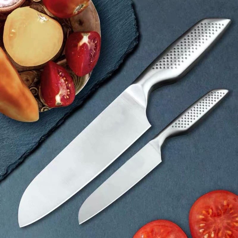Krivety Stainless Steel Kitchen Knife for ChoppingHigh Ultra Sharp Santoku Knife Non Slip Handle for Home Restaurant Use Vegetables MeatKnife with Sharp Steel Blade KnifeDABC - Image 5