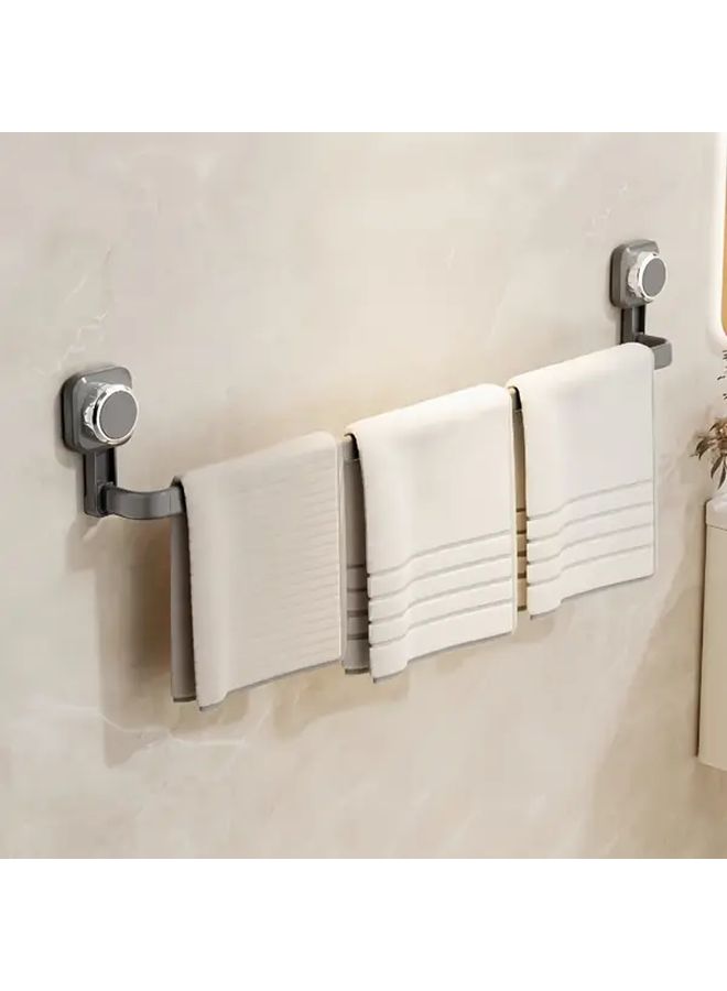 Milky White 50cm No Drill Suction Cup Towel Rack Multipurpose Kitchen Bathroom Organizer - Image 5