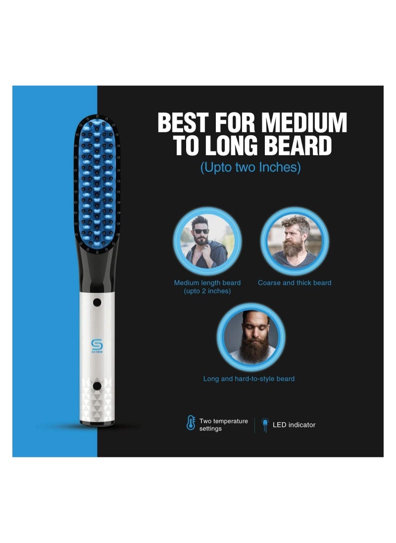 Generic - Beard Straightener with Beard Cream, Upgraded 3 in 1 Hair Straightener Brush Beard Straightening Comb, Smart anti-scalding technology, 360° Rotation Swivel Chord, Dual Heat Settings - Image 1