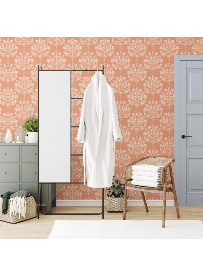 Bluejw Vintage Flower Popular Peach Powder Pantone Hand-painted Forest Green Plant Self-adhesive Wallpaper Bedroom Bathroom Flower Wallpaper - Image 5