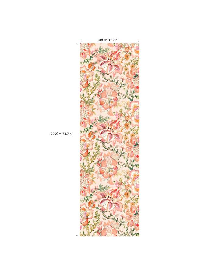 Bluejw Vintage Flower Popular Peach Powder Pantone Hand-painted Forest Green Plant Self-adhesive Wallpaper Bedroom Bathroom Flower Wallpaper - Image 1