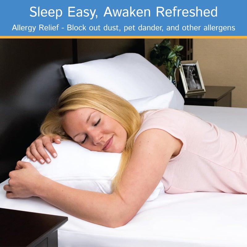 Four Seasons Essentials Futon Full (54"x 75") Waterproof Mattress Protector - Waterproof Zippered Encasement Premium Quality Bed Cover Protects Against Dust, Allergens White - Image 4