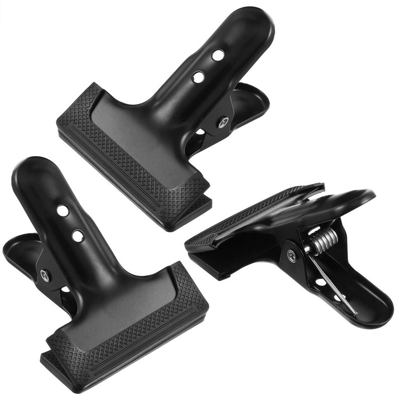 3 Pcs Background Cloth Clips Backdrop Spring Clamps Photographic Clamps For Photography Studio And Decor Stand Accessories Black - Image 2