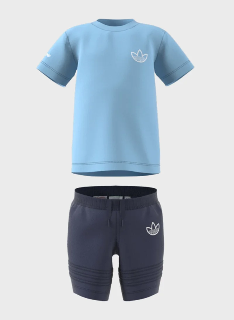 adidas Originals Infant Sport Collection Shorts And T-Shirt Set