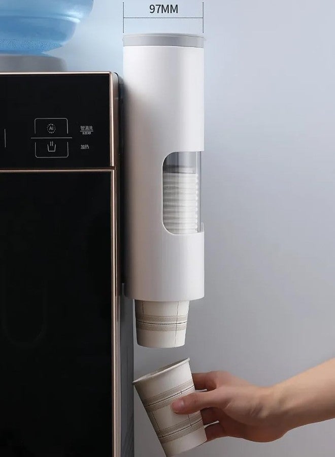 Evona Double Tube Disposable Cups Dispenser Wall-Mounted Paper Cup Dispenser Pull Type Paper Water Disposable Automatic Remover Cup Holder - Image 4