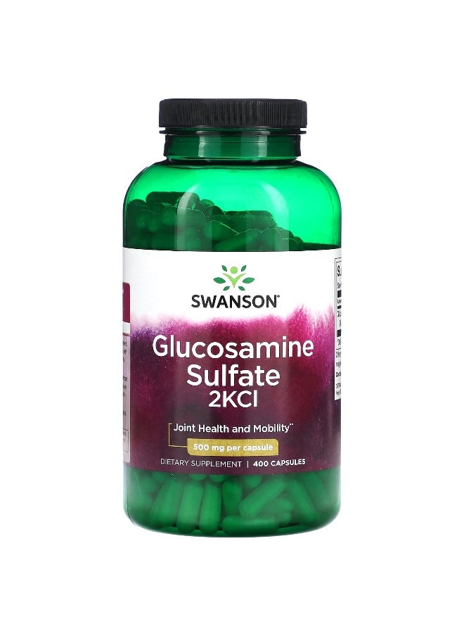 SWANSON Swanson, Glucosamine Sulfate 2KCI, 500 mg, 400 Capsules  - Image 1