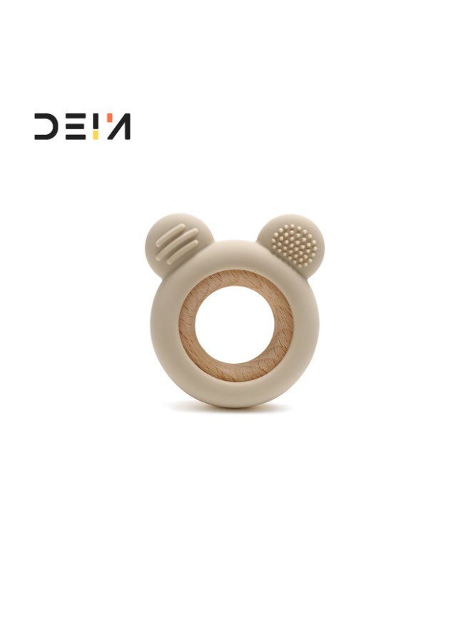 DEIN 3-Piece Premium Baby Teether Set – Food-Grade Silicone & Natural Wood Teething Rings – CE Certified & BPA-Free – Soothing Relief for Infants & Toddlers Up to 18 Months - Image 4