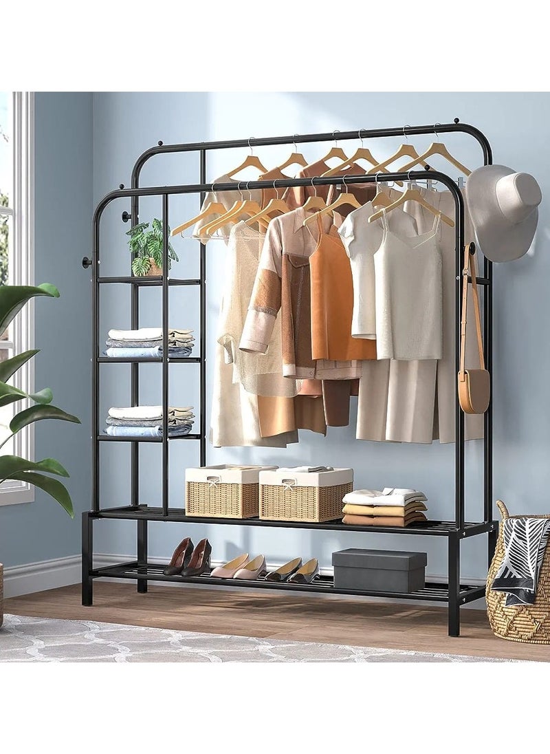 DubaiGallery Heavy Duty Clothes Rail Home Shop Garment Hanging Display Stand Rack On Wheels  - Image 2