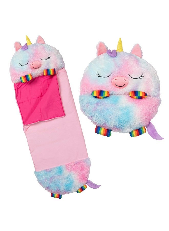 Happy Nappers: Pillow & Sleepy Sack: Medium - Rainbow Unicorn - 54 x 20, Plush Animal Character, 2-in-1 Pillow Sleeping Bag, Play, Kids Ages 3+ - Image 1