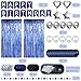 ZERODECO Birthday Party Decorations for Men Black Navy Blue Silver Happy Birthday Banner Pompoms Balloon Arch Fringe Curtain Party Dcor for Men Boys Women Girls Party Decorations Kit - Image 4