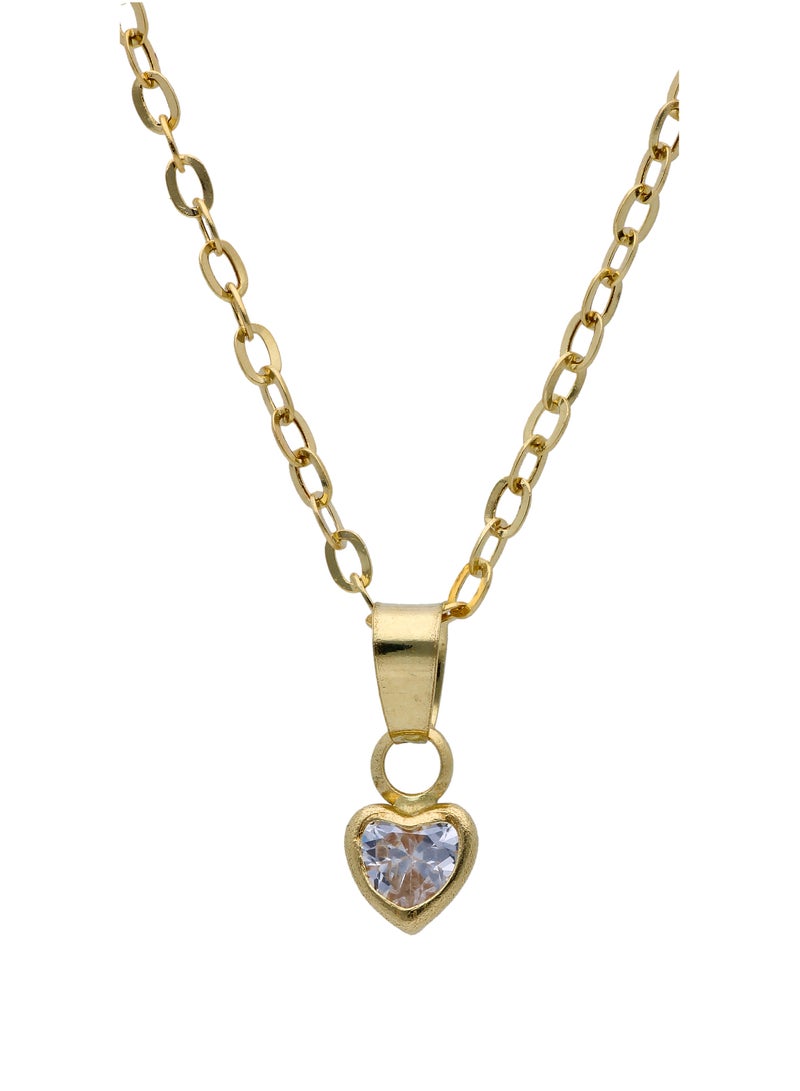 أف كيه جوليريز قلادة ذهب (سلسلة مع قلادة على شكل قلب) عيار 18 - Image 1