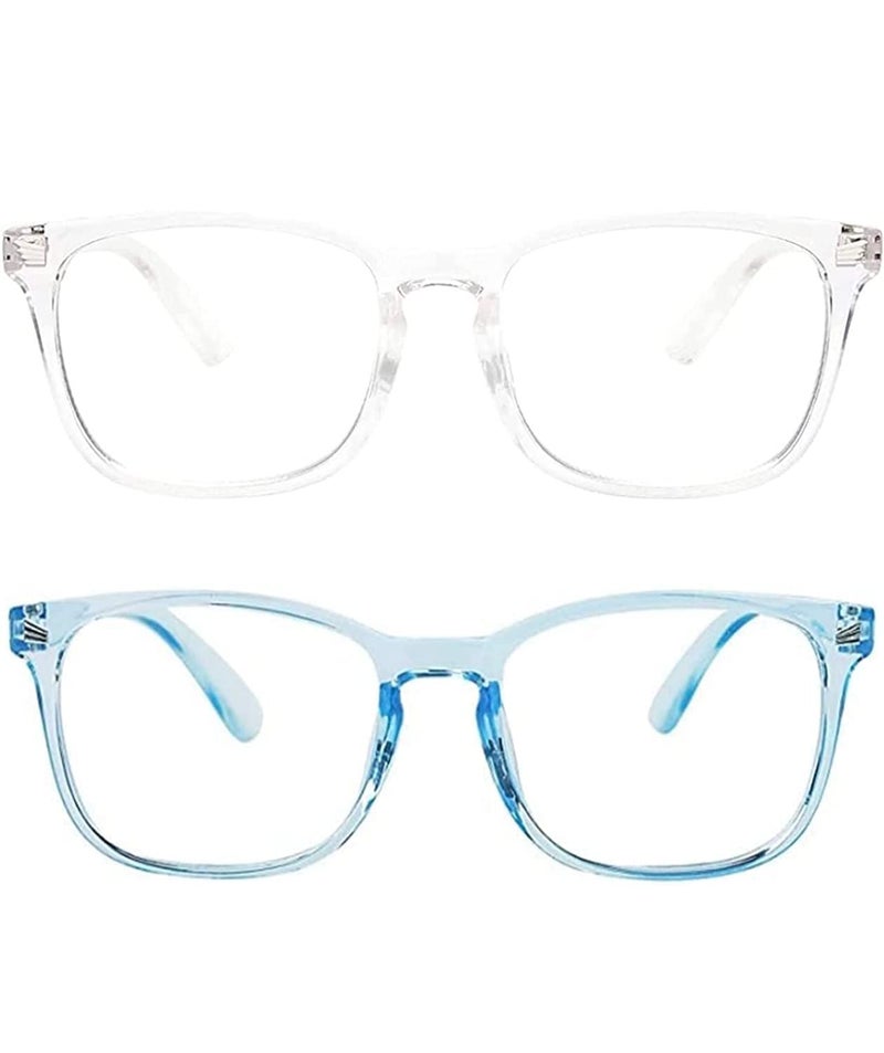 Iflash Blue Light Blocking Glasses Gaming Filter Transparent Square Eyeglasses for Eye Protection Men Women, Computer/Tablet/Laptop/Mobile/TV, Anti-blue & Anti eyestrain - Image 1