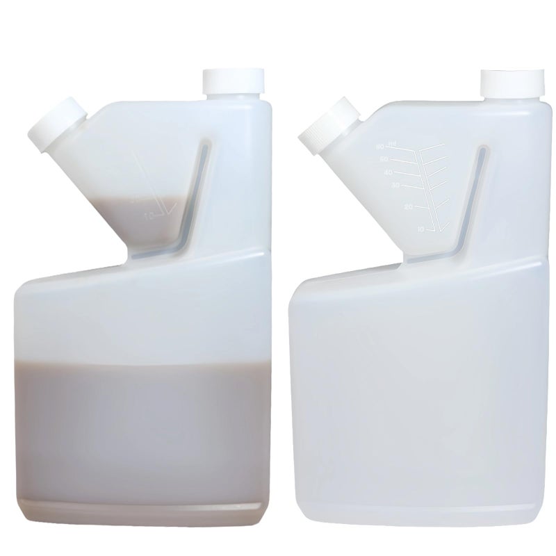 Stitokg 17oz Tip & Pour Measuring Containers with Lids (2 Pcs) â€“ Plastic Tip Measure Bottles, Up to 2oz Precise Measuring Capacity, Reusable Measuring Cups, No Extra Measuring Cup Needed - Image 1