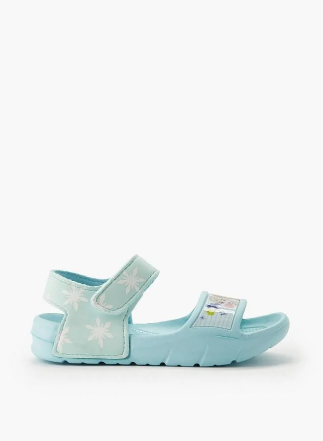 ديزني Disney Girls Frozen Print Hook & Loop Sandals