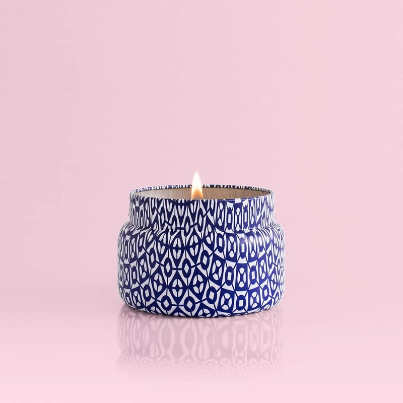 Capri Blue Volcano Printed Travel Tin Jar Candle - Luxury Candle with a Long Lasting Soy Wax Blend - Scented with Tropical & Fruity Fragrance (Blue Color, 8.5 oz) - Image 3