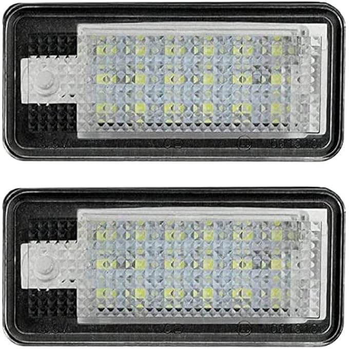 SYOSI Led License Plate Lights 2Pack Rear Number Plate Light Lamps For Audi Q7 A3 S3 A4 S4 Rs4 A6 C6 S6 Rs6 A8 S8 Vehicles - Image 1