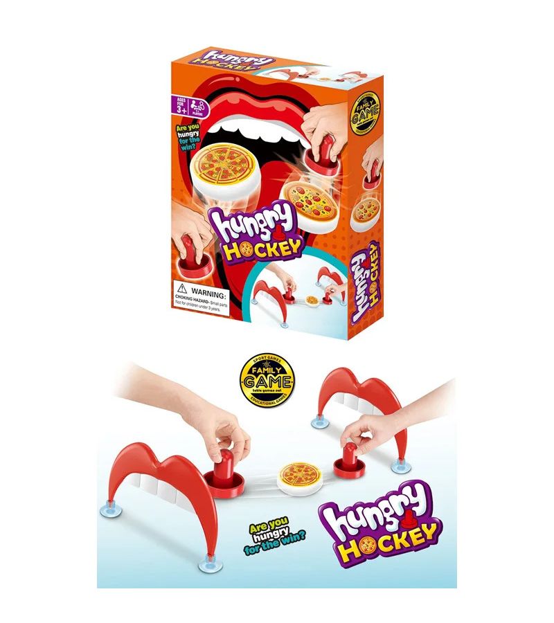 New Family Interactive Desktop Hockey Game Toys Funny Hungry Pizza Hockey Board Games For Kids Educational 1 Set - Image 3