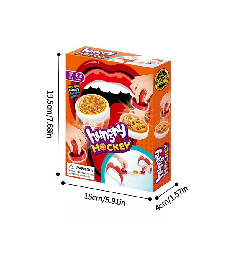 New Family Interactive Desktop Hockey Game Toys Funny Hungry Pizza Hockey Board Games For Kids Educational 1 Set - Image 5