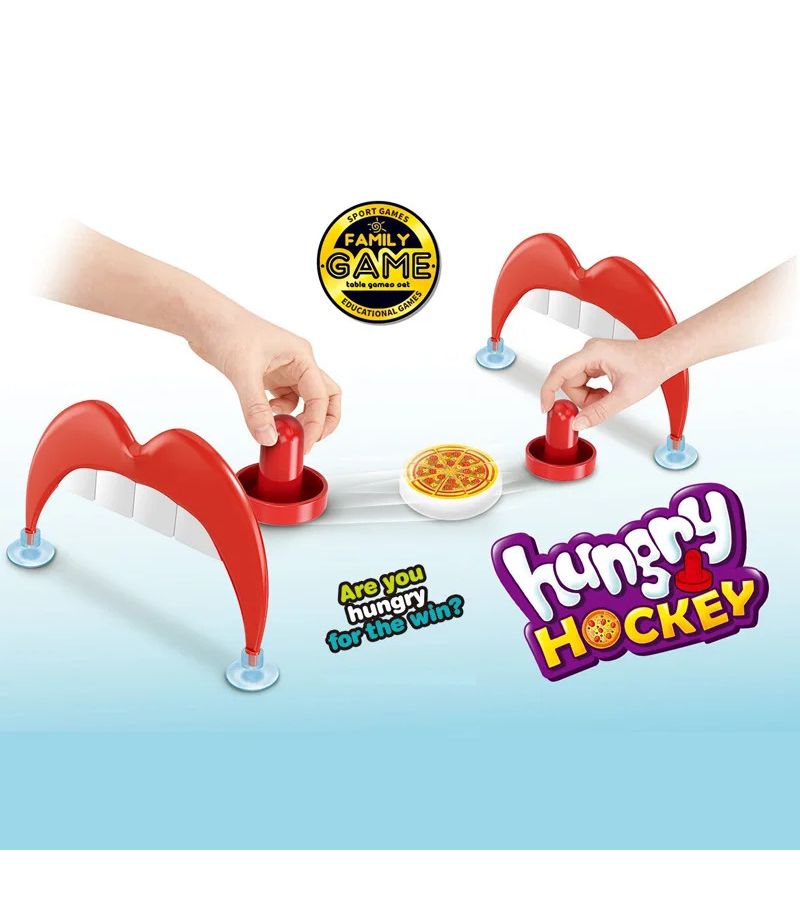 New Family Interactive Desktop Hockey Game Toys Funny Hungry Pizza Hockey Board Games For Kids Educational 1 Set - Image 4