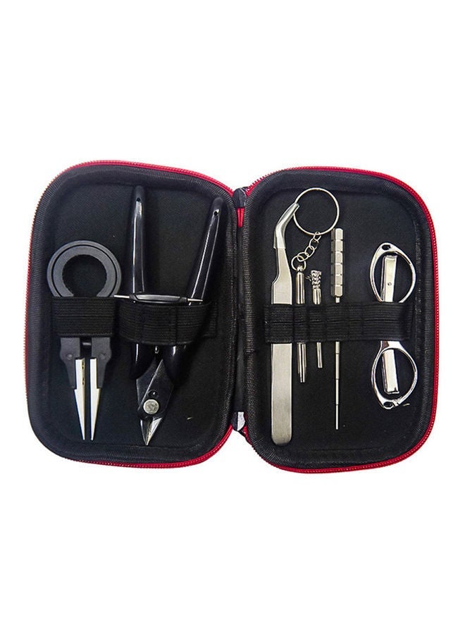 NIBEMINENT 9Pcs Vape DIY Tool Bag Ceramic Tweezers Pliers Wire Heaters Coil Jig Winding Kit Multicolor 12.7*10cm - Image 2