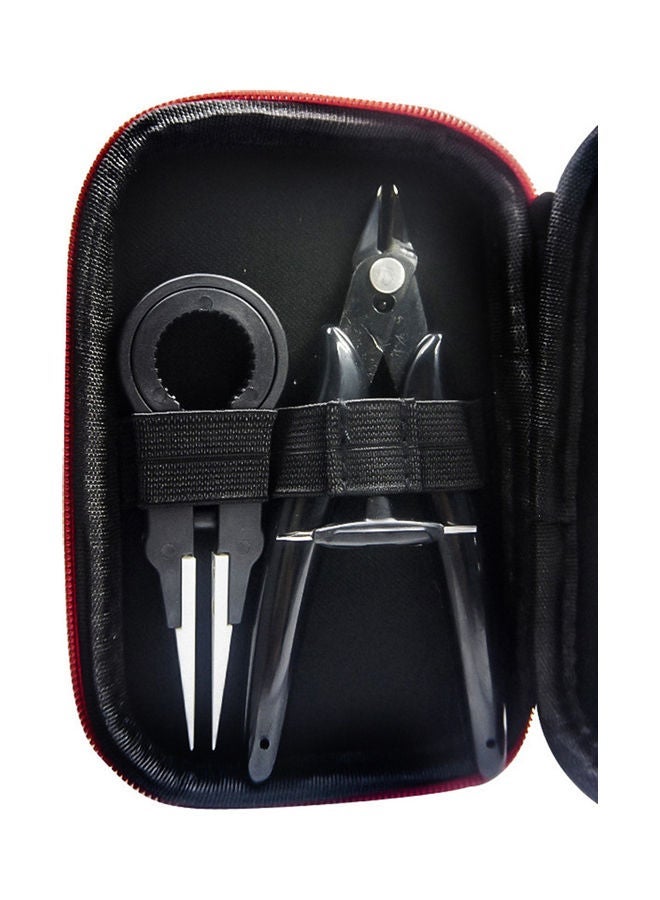 NIBEMINENT 9Pcs Vape DIY Tool Bag Ceramic Tweezers Pliers Wire Heaters Coil Jig Winding Kit Multicolor 12.7*10cm - Image 4