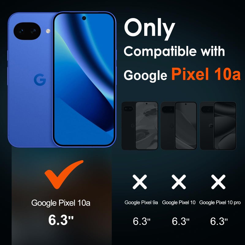 ivoler 3-Pack Screen Protector Tempered Glass for Google Pixel 10a 2026 (6.3 inch)[Fingerprint Unlock Compatible] with Easy Installation Frame 9H Hardness Bubble Free for Pixel 10a - Image 2