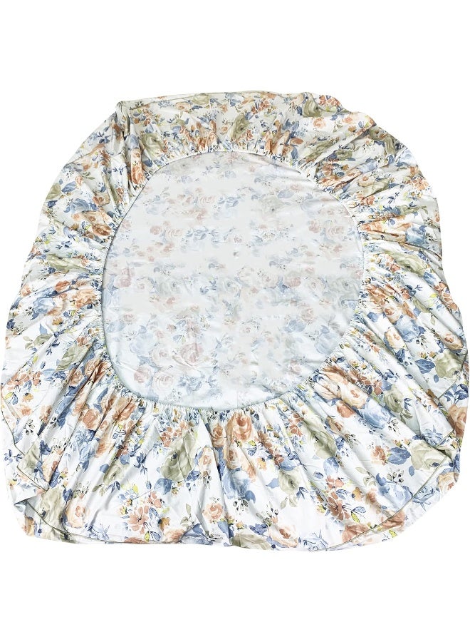 ABREEZE 4 Pieces Floral Sheets Bed Sheet Set 800 Thread Count Vintage Bedding Set 100% Egyptian Cotton Fitted Sheet 17.5 Inch Deep Pocket, Flat Sheet & 2 Pillowcases Luxury Bedding (Queen) - Image 5