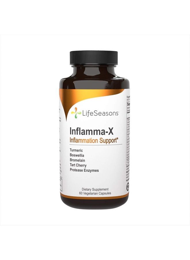 Life Seasons Inflamma-X - Full Body Support for Everyday Aches and Discomfort - Joint Relief, Bone Strength, and Tissue Health with Lasting Mobility - Contains Turmeric - 60 Capsules  - Image 1