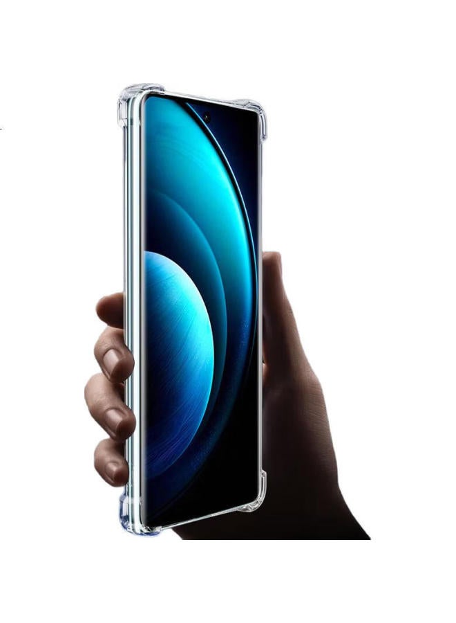 Freeson Transparent Phone Case For Vivo X100 Pro, X100S Pro, Slim Lightweight Full Coverage Lens Protection Soft Shell With Four Corner Airbag Anti-Collision And Lanyard, Clear - Image 2